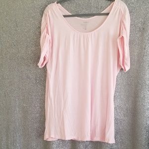 Pink old navy T-shirt scrunched sleeves size L
